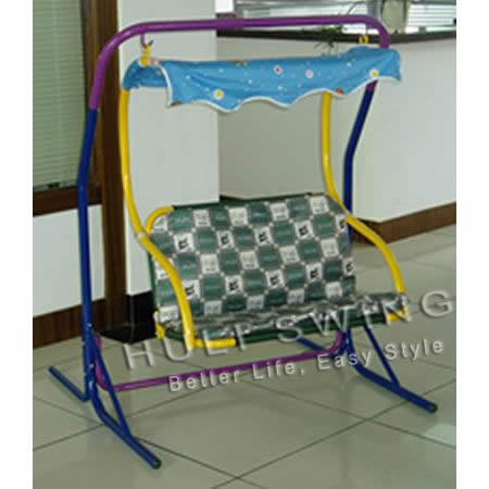 child cushioned swing