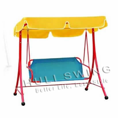 child cushioned swing